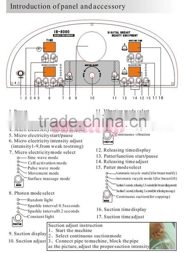 High Quality Manufacturer Breast Regrowth Breast Sucking Women Breast Massage Machine