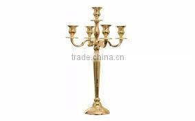 Gold Centerpieces/antique can delabra/5 Arm Gold Candleabra