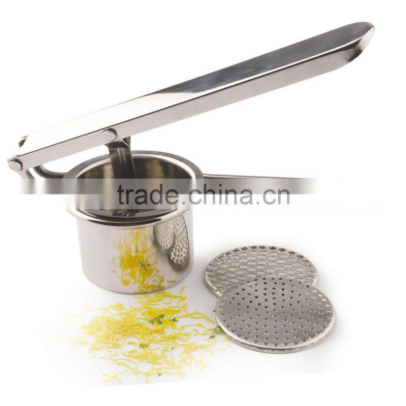 Stainless Steel Potato masher & Ricer with 3 Discs