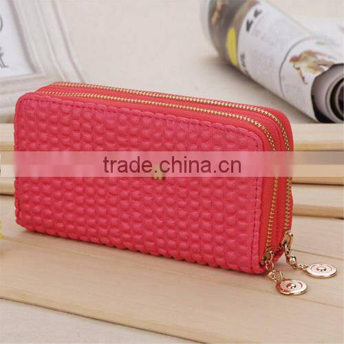 Vintage Embossed Stone Pattern Double Layer Women Lady Wallet Purse (BBYT005)
