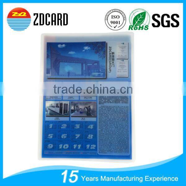 Customized A4 thick PP material plastic file folder