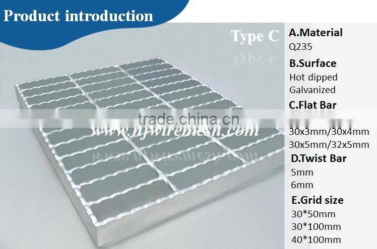 2016 Best price hot dip galvanized steel grating/Steel Grating Panel(Guangzhou Factory)