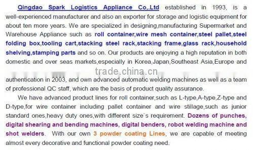 galvanized warehouse trolley/cart