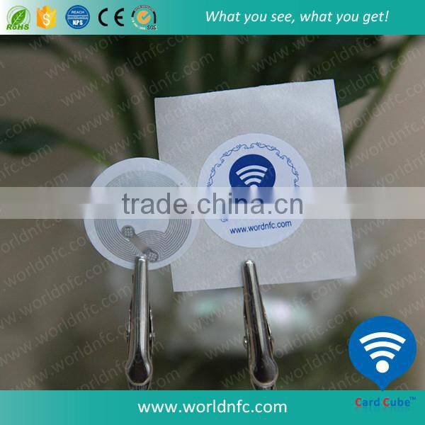 NFC Sticker/Adhesive Label/Tag RFID IC 13.56MHz ISO15693 for Ticket/MetroCard/clothing tracking management