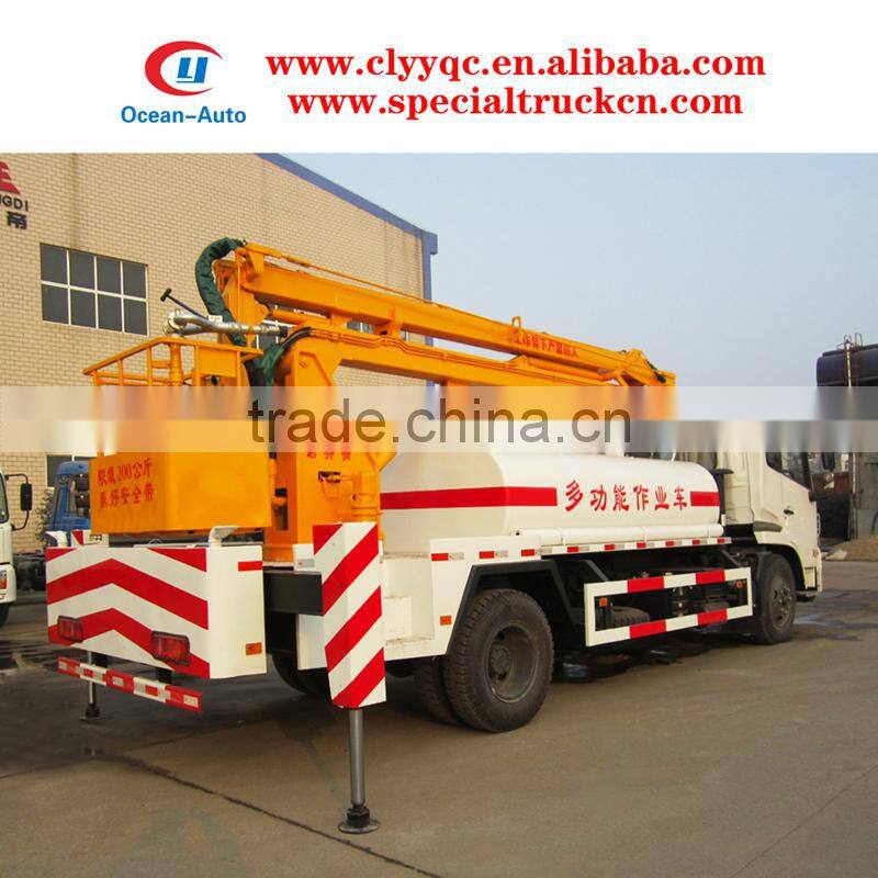 Dongfeng 22M high lifting platform operation truck with water function from original factory