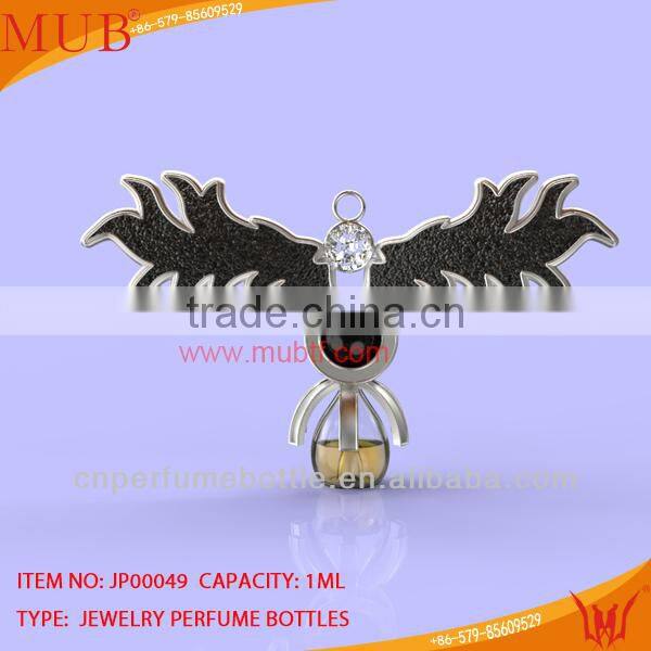 Perfume bottle pendant jewelry necklace bat shaped perfume necklace