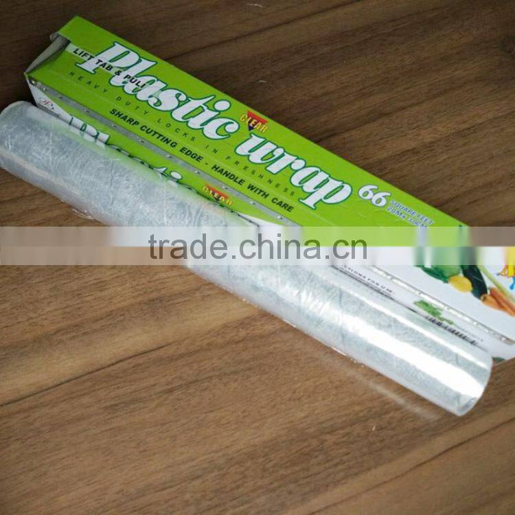 Disposable Fresh Keeping Wrap Film Roll with Auto Cutter 30cm*20M