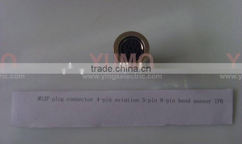 M12P YUMO plug connector 4-pin aviation bend sensor ip6