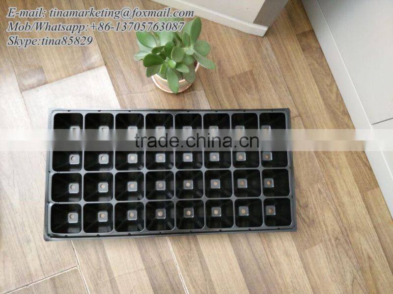Large Cell Black PS Plastic Plug Nursery Plant Seedling Tray for Seed Propagator
