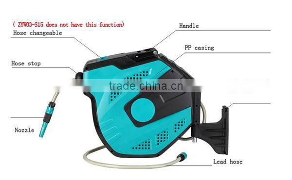 car washer 5/16 inch PVC automatic retractable spray hose reel