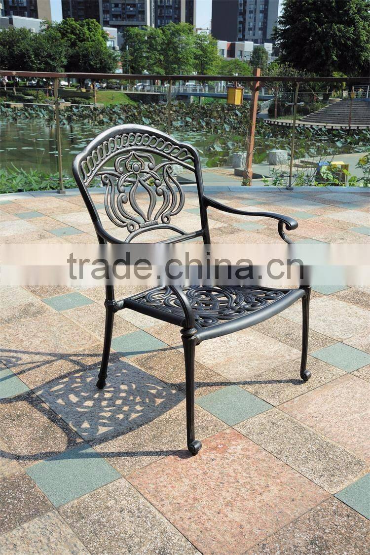 Bronze bbq table and chairs aluminium garden furniture