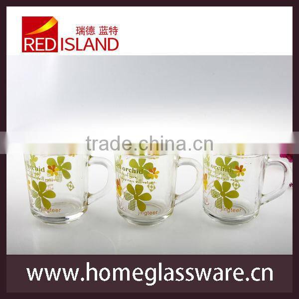 glass works supply glass mug shot glass glass mug with handle