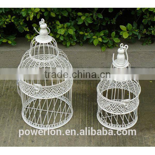 POWERLON Elegant wedding Ornaments Metal Bird Cage for Card Using