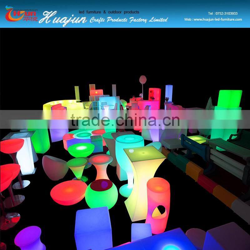 LED light seating cube with cushion