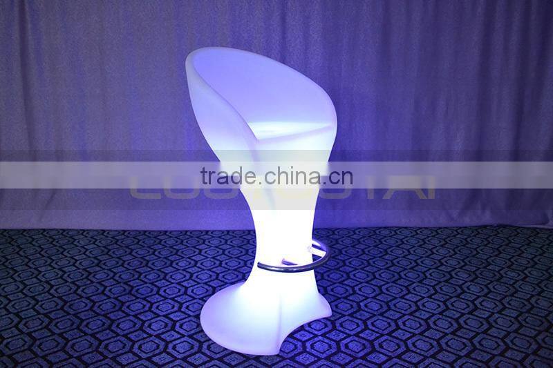 2015 New design modern 42'' high-grade led bar stool high back wing chair LED light stool chair LTT-BS04