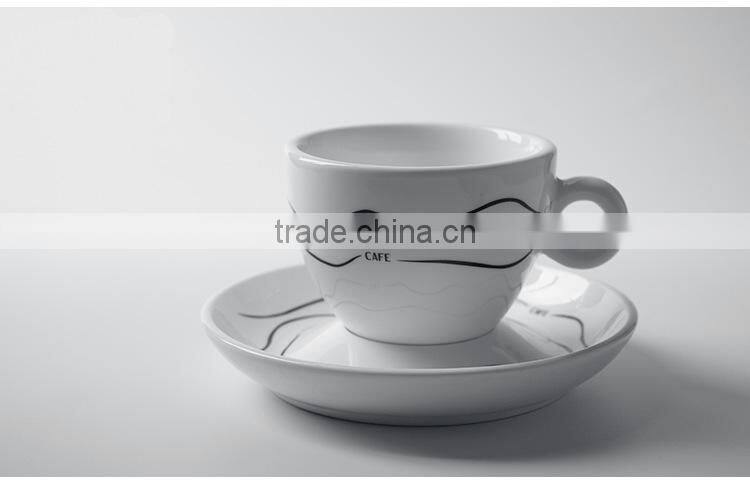 Haonai new style high quality new bone china coffee cup and saucer