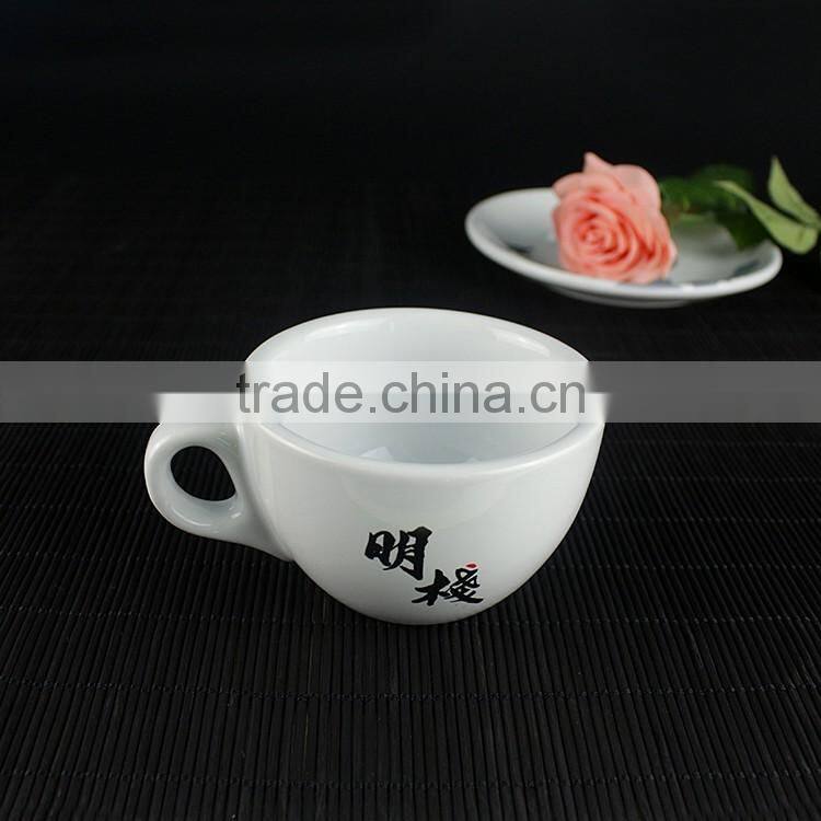 China supplier new premium custom wholesale ceramic coffee cup espresso saucer