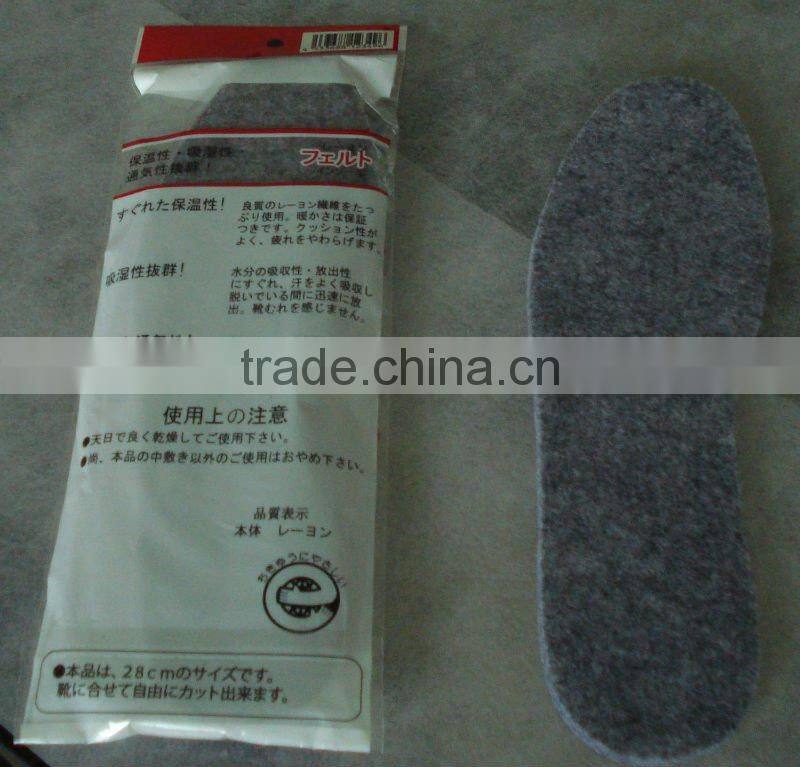 wool felt insole sheep wool insole heated insoles