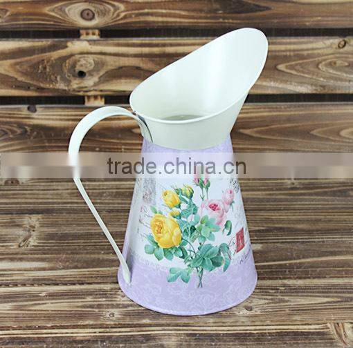 2015 paper decal metal flower jug drinking jugs made in china wholesale
