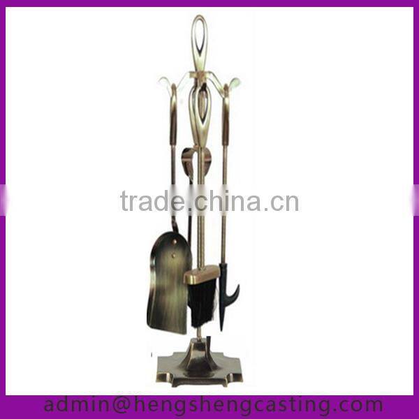 cheap antique brass modern cast iron fireplace tools / fireplace accessory