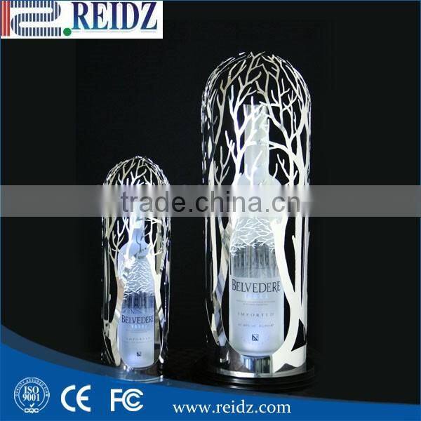 bar acrylic display case with led wine holder