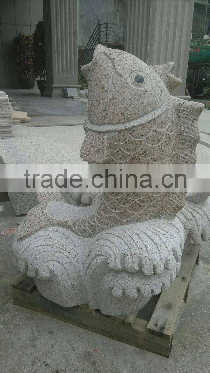 Double fish Sculpture Statue for garden decoration