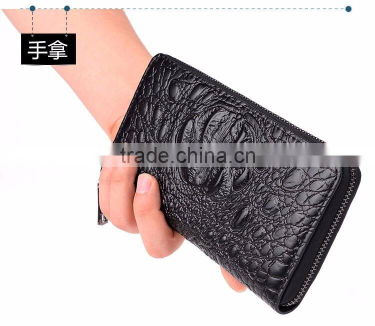 leather embossed mens wallet rfid blocking wallet
