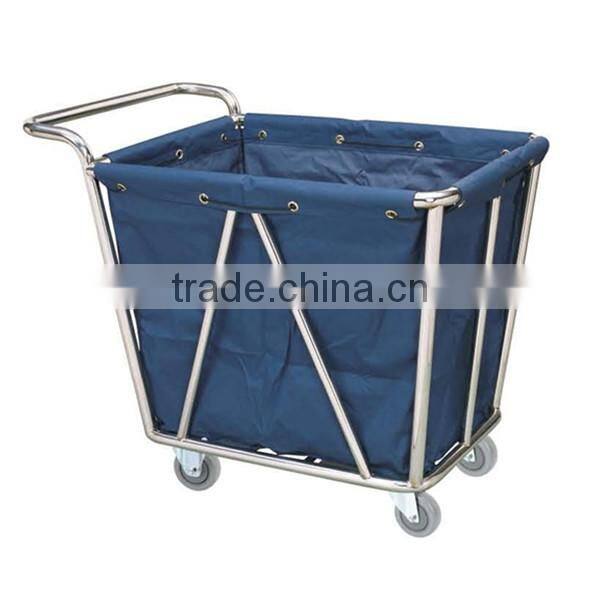 high quality customized Cone-Shape stainless steel housekeeping carts trolley service cart maid's cart