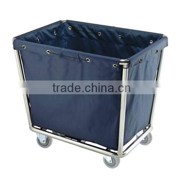 high quality customized Cone-Shape stainless steel housekeeping carts trolley service cart maid's cart