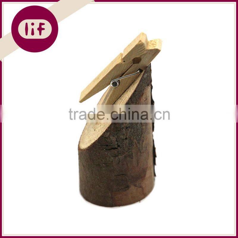 Little Stump Pine Card Clip, Natural Wood Card Clip, Stump Card Clip