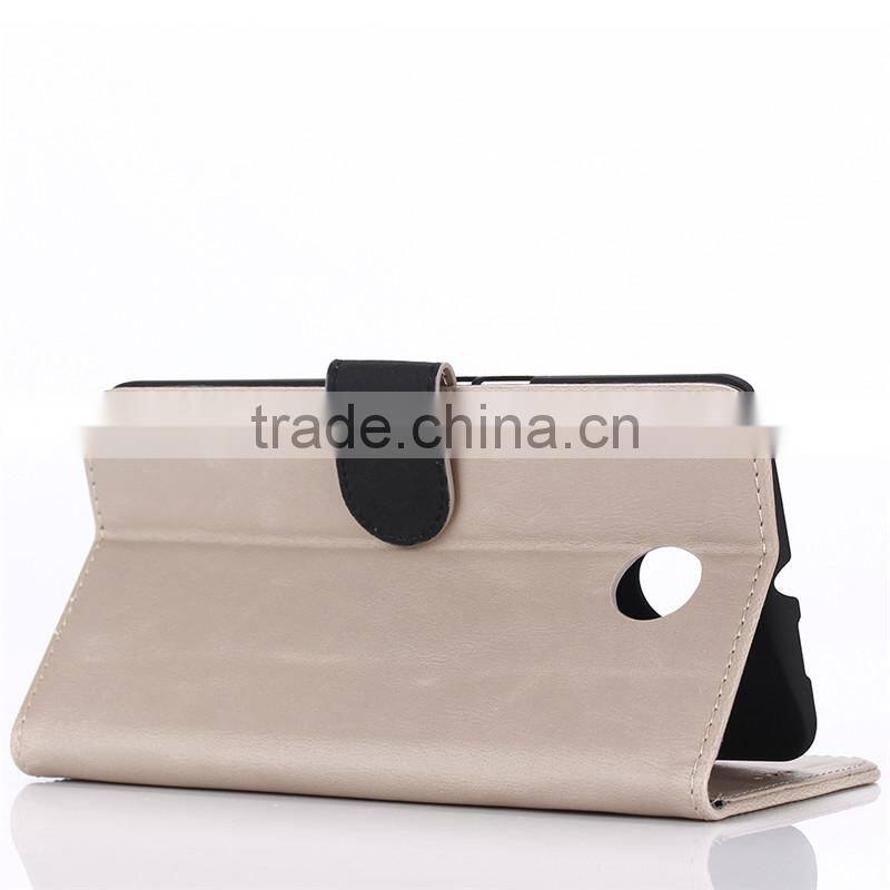 High quality crazy-horse PU card bumper/pocket cell phone case for LG