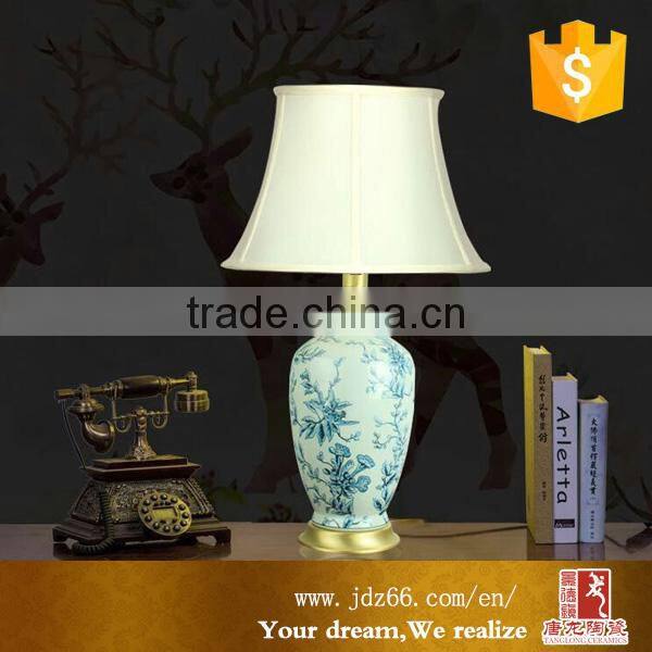 Yellow and blue nightstand lamps for bedroom