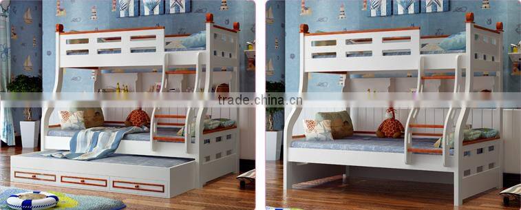 Color Life Mini Children Kid Bed Furniture Wooden Bunk Bed Set for Twins Bedroom Room