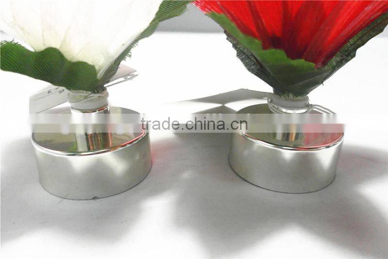 wholesales plastic atificial rose flower with LED light table decorations