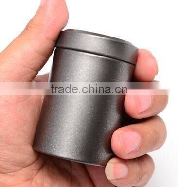 mini air tight tea tin box with plug lid