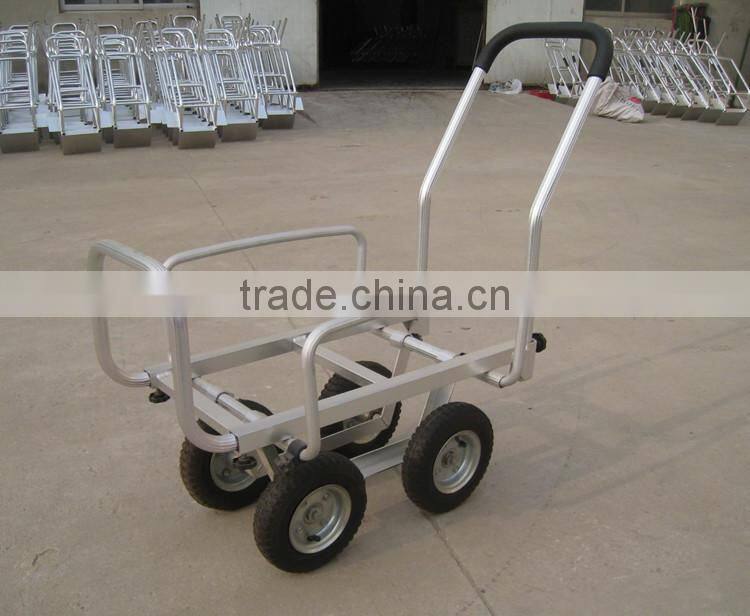 china aluminium four wheel folding platform hand truck