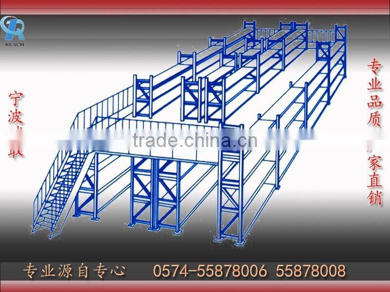 warehouse storage loft steel attic /mezzanine shelves