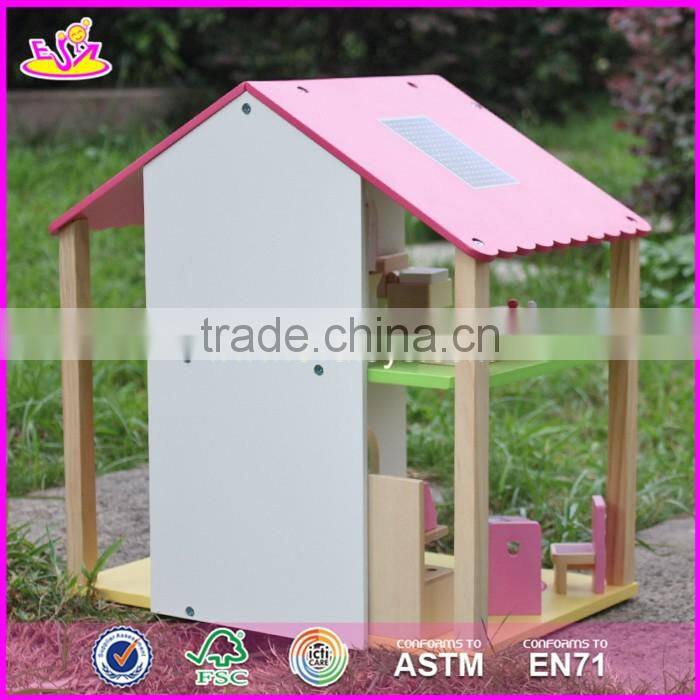 New design beautiful princess wooden dollhouse for children W06A218