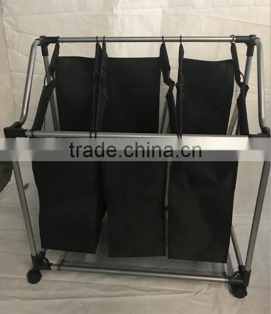 FACTORY SALE!!! Hotel and home usage triple laundry sorter without ironing board/3 lift-off fableable landry sorter