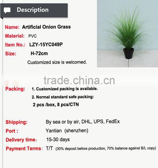 Artificial potted grass onion grass for indoor decoration artifiical grass plants