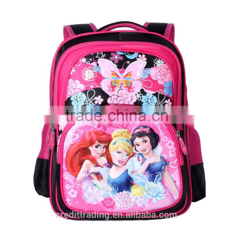 latest wholesale cartoon children school bag/student backpack