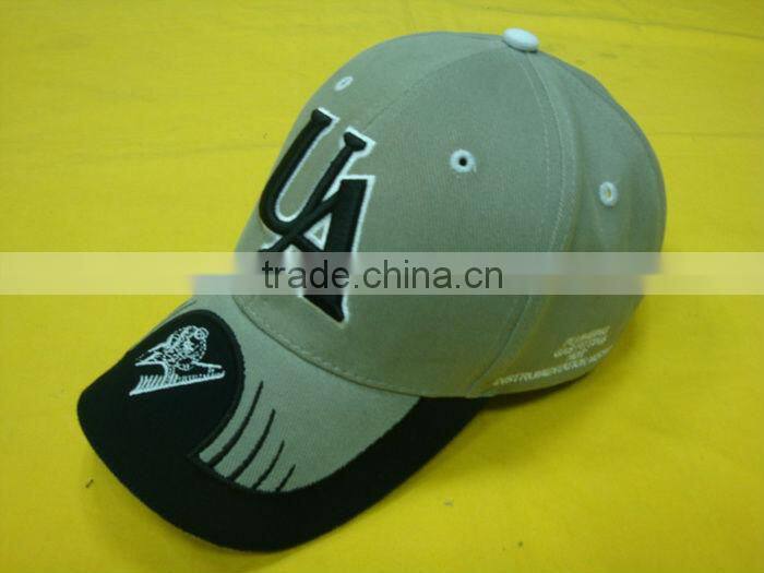 wholesale cotton sport hat and custom sport cap with embroidery