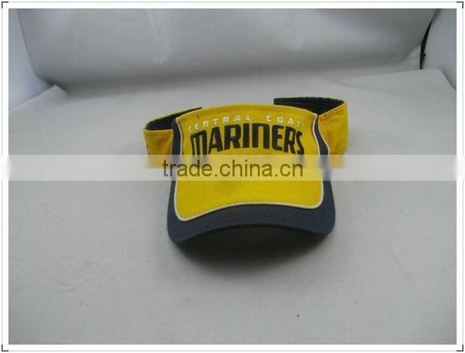 2013 high quality sun visor cap with embroidery logo made in Guangdong