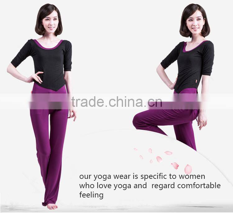 Professional lycra yoga pants 2016 with soft spandex yarn