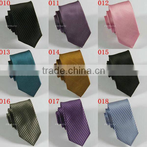 HD-T18 2014 Men's new fashion polyester striped tie,custom checked neck tie