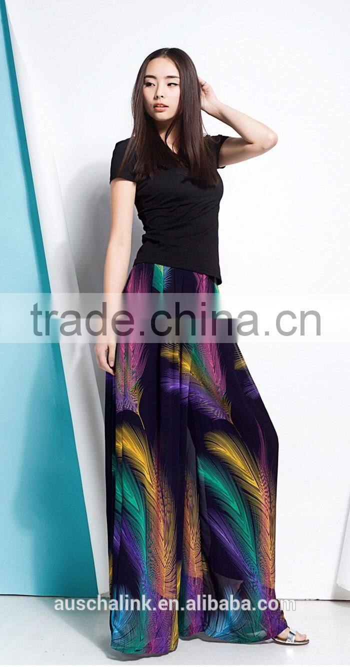 summer lady wide hips casual loose wide leg square dance pants