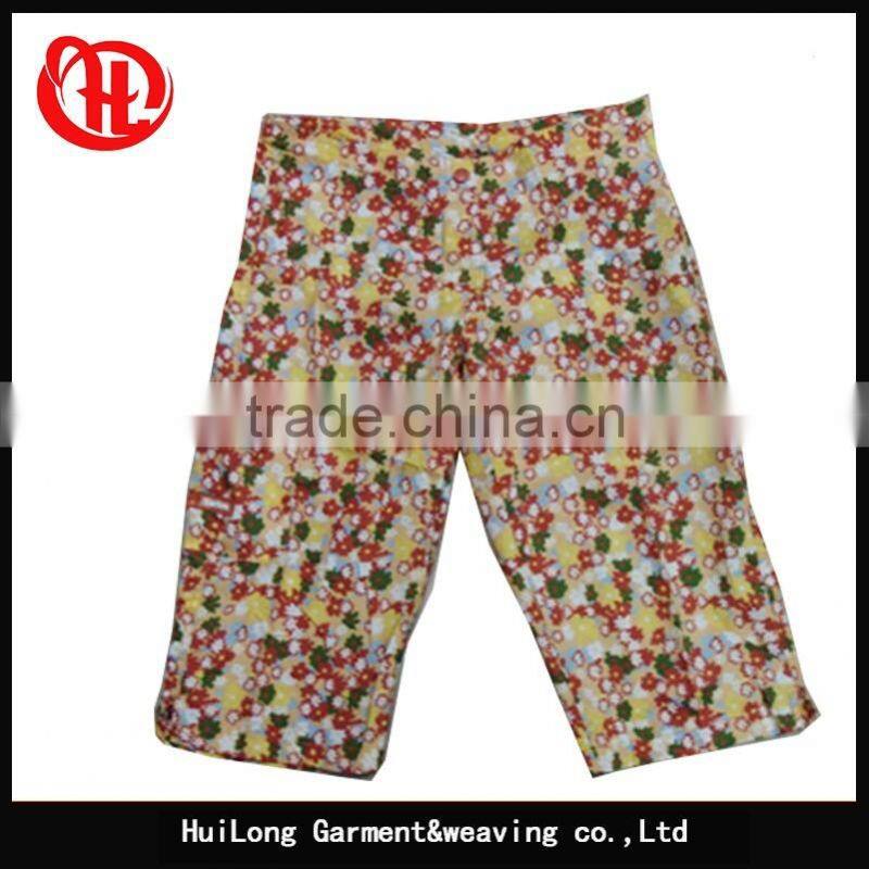 wholesale factory lady short pants printed floral stock women cheap shorts