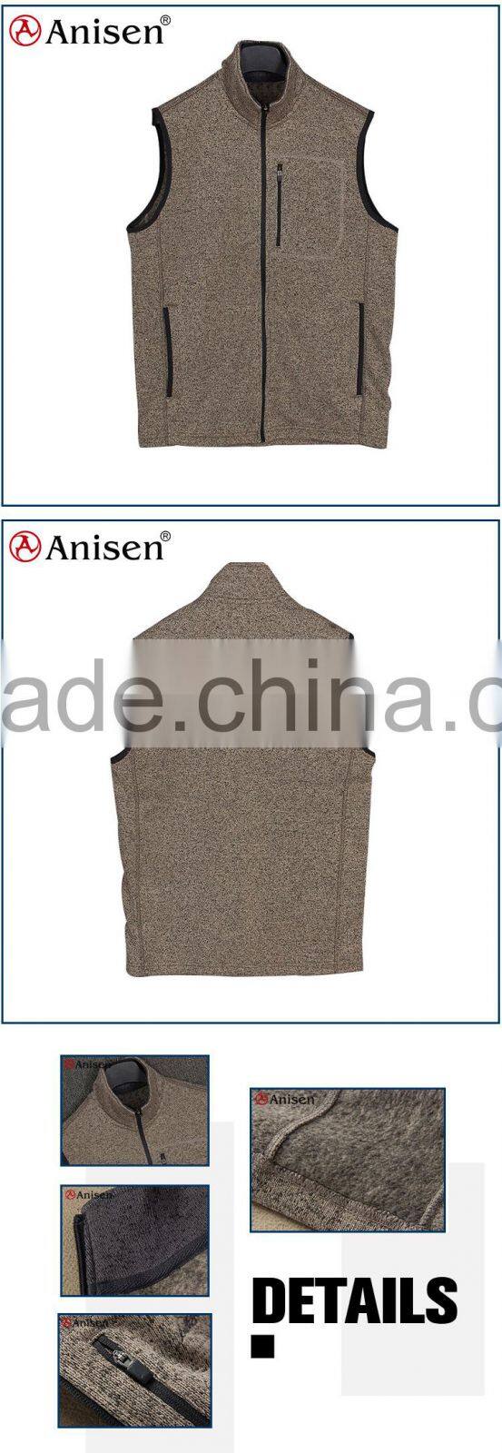 best selling brown windbreaker kids fleece vest