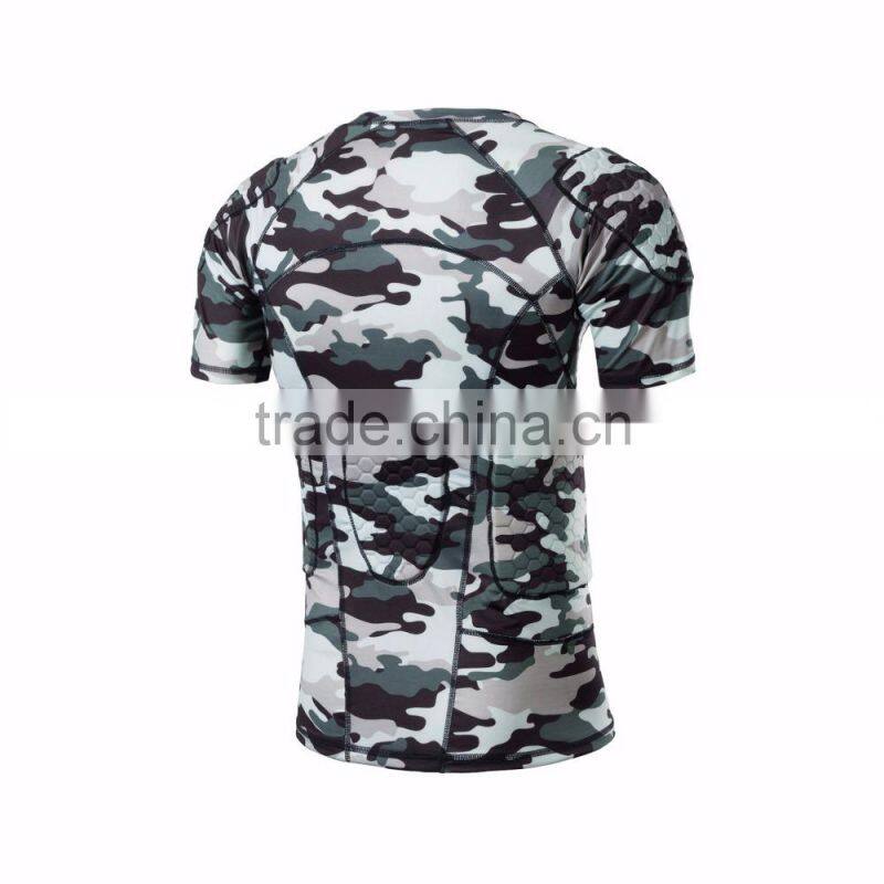 China factory Camo color padded compression shirt