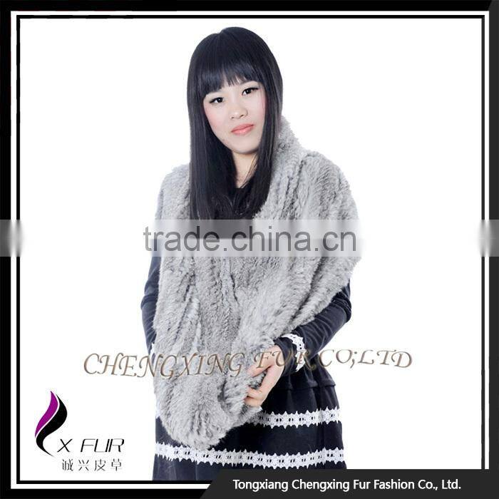 CX-S-123C Winter Women Rabbit Fur Scarves / Women Rabbit Fur Scarf